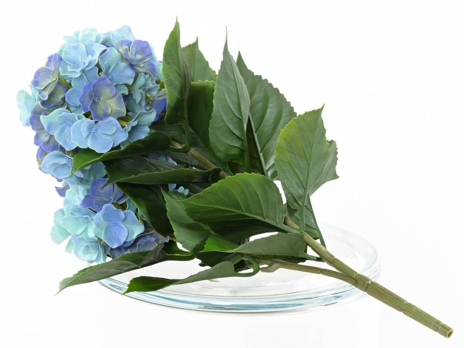 Ortensia Artificiale 3 Teste Resistente UV H.45Cm Blu