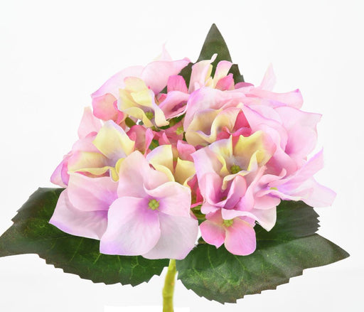 Bouquet Decorativo Ortensia Artificiale Crema Lilla 35 Cm