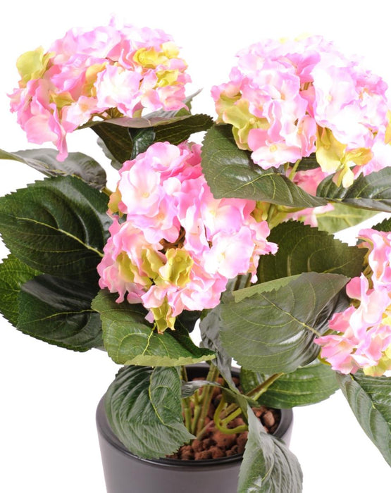 Ortensia Rosa Artificiale Cucita Alta 40 Cm