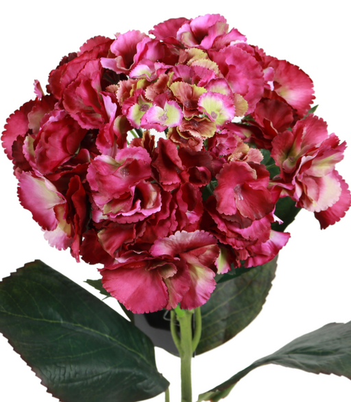 Stelo Di Ortensia Artificiale 68 Cm Decorazione Verde Viola