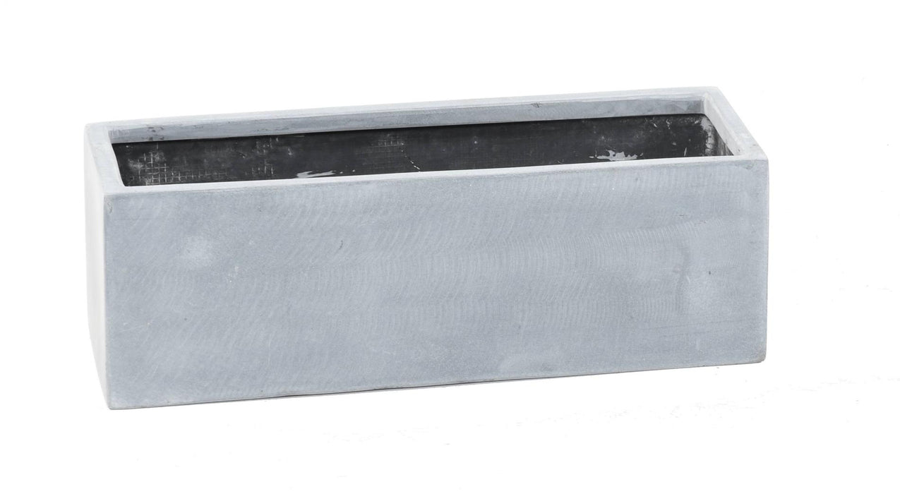 Fioriera Da Balcone In Fiberstone 50X20 Cm Grigia