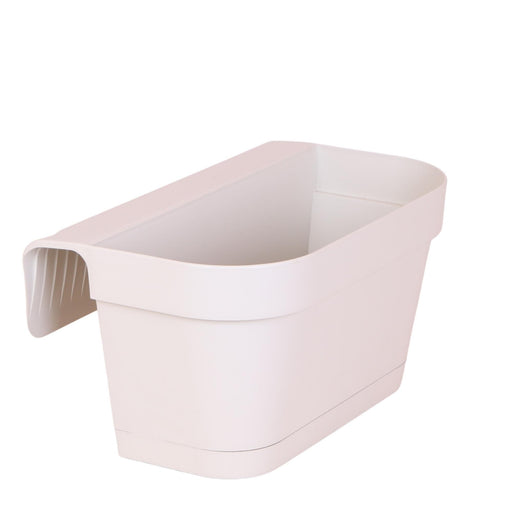 Fioriera Da Balcone In Plastica Bianca Con Sistema Di Sospensione - Larghezza 36 Cm