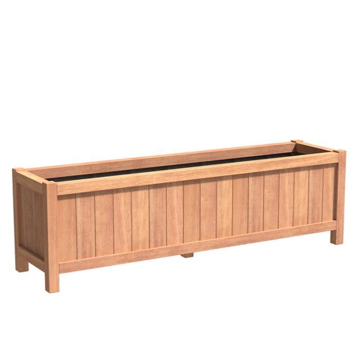 Fioriera In Legno Esotico 200X60 Per Terrazze