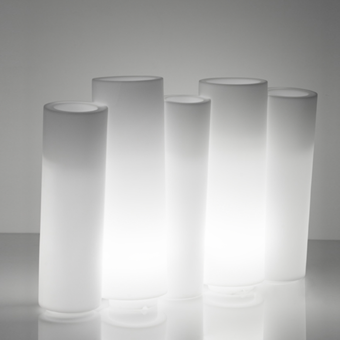 Fioriera In Bambù Illuminata A Led