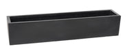 Fioriera In Fibra Di Pietra Nera 100X25 Cm Per Balcone