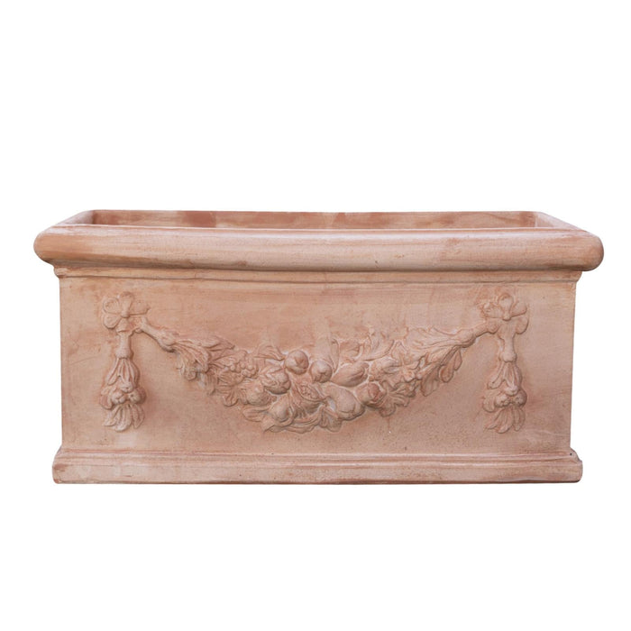 Fioriera Toscana In Terracotta 100X40 Cm