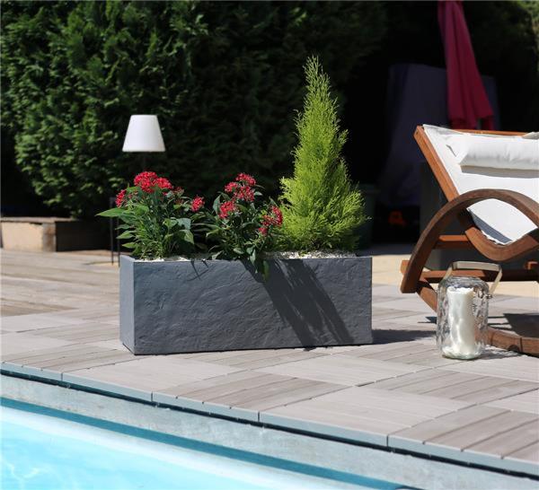 Fioriera Volcania Antracite 79,5 Cm Per Esterni