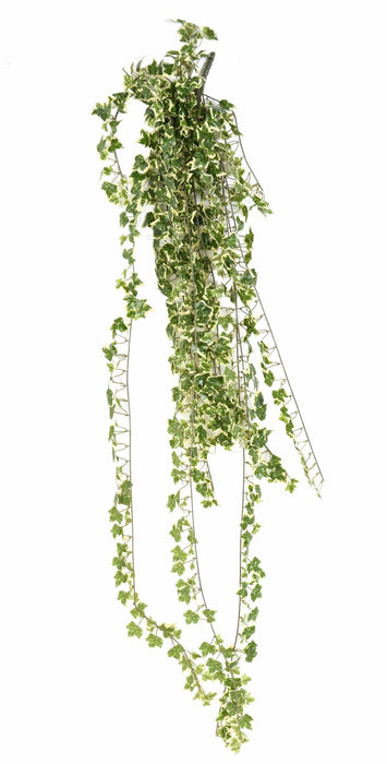 Edera Artificiale Su Palo 130 Cm 801 Foglie Verde Bianco