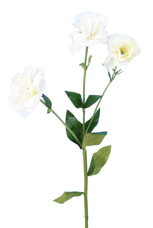 Bouquet Decorativo Lisianthus Artificiale Bianco 70Cm