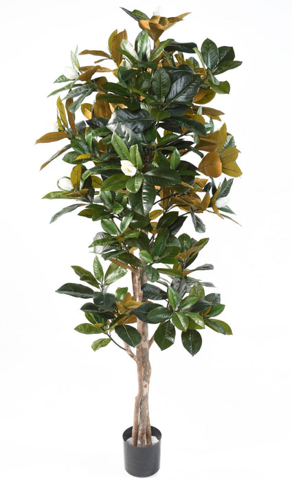 Fiore Di Magnolia Artificiale 8 Fiori 185 Cm Bianco