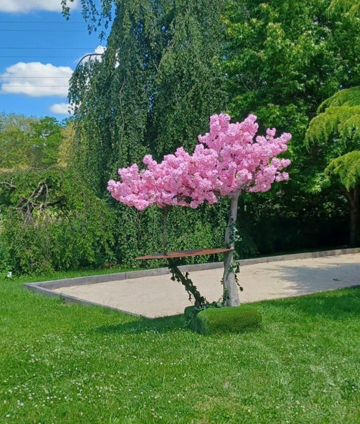 Tavolo In Piedi Fiore Di Ciliegio Artificiale Rosa H.280Cm