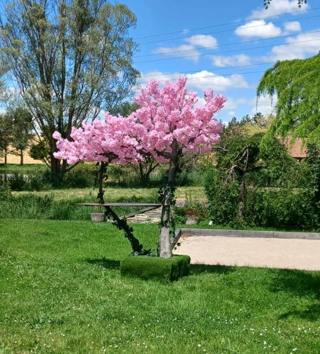 Tavolo In Piedi Fiore Di Ciliegio Artificiale Rosa H.280Cm