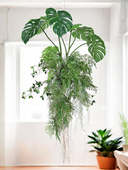 Monstera/Felce - Pianta Artificiale Cadente
