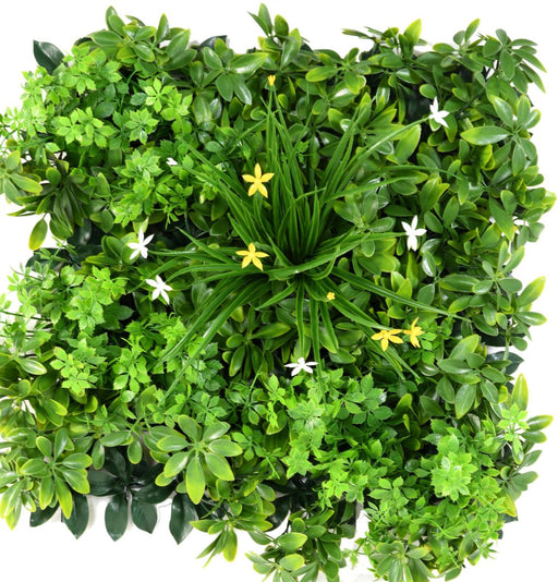 Pianta Artificiale Da Parete Fiori E Fogliame 50X50 Cm