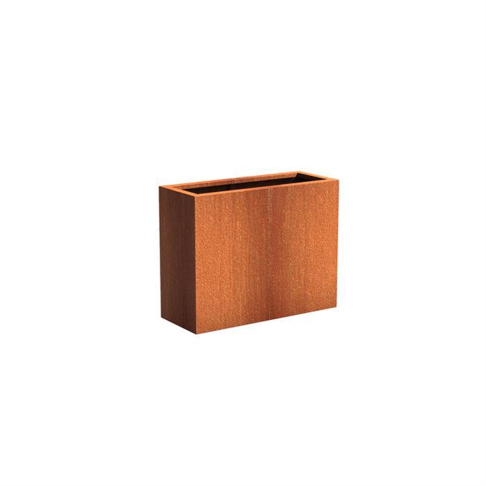 Parete Rettangolare In Acciaio Corten Per Fiori 100X80Cm