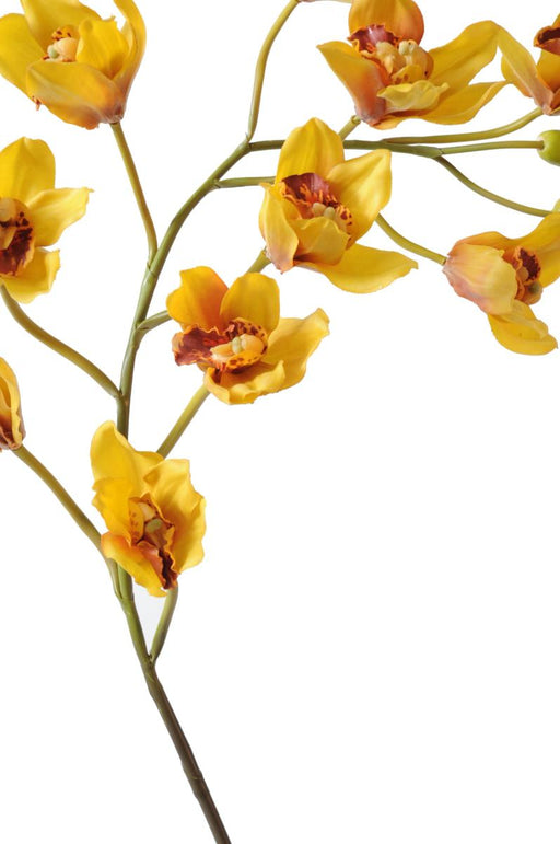 Orchidea Cymbidium Artificiale Gialla 80Cm