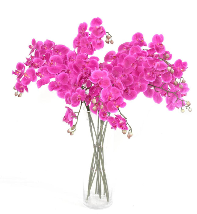 Orchidea Phalaenopsis Artificiale 9 Fiori Fucsia 98Cm