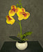 Orchidea Artificiale Gialla/Rossa In Vaso
