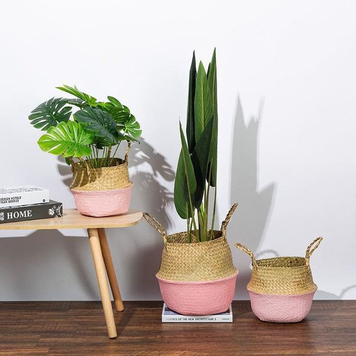 Cesto In Vimini Rosa Rosato