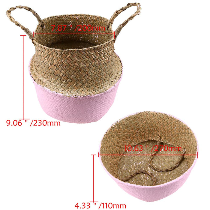 Cesto In Vimini Rosa Rosato