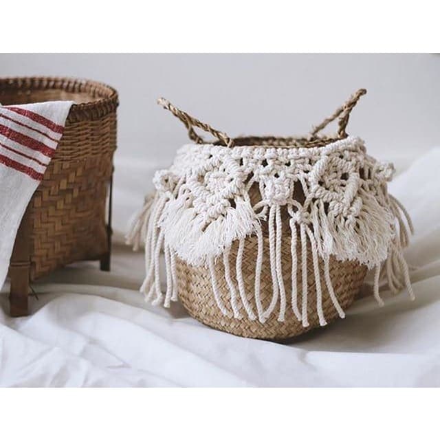 Cestino Con Pompon Claire