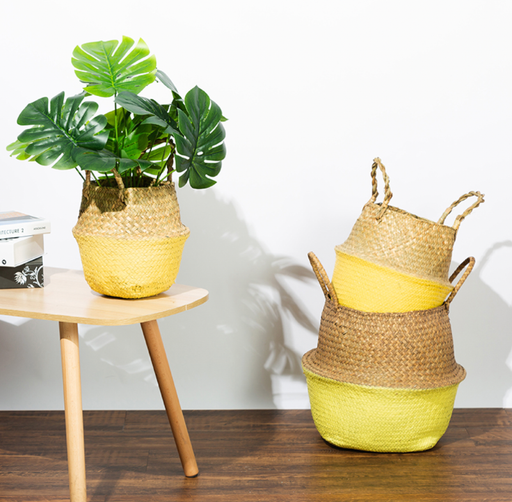 Cesto Tailandese Bicolore Giallo