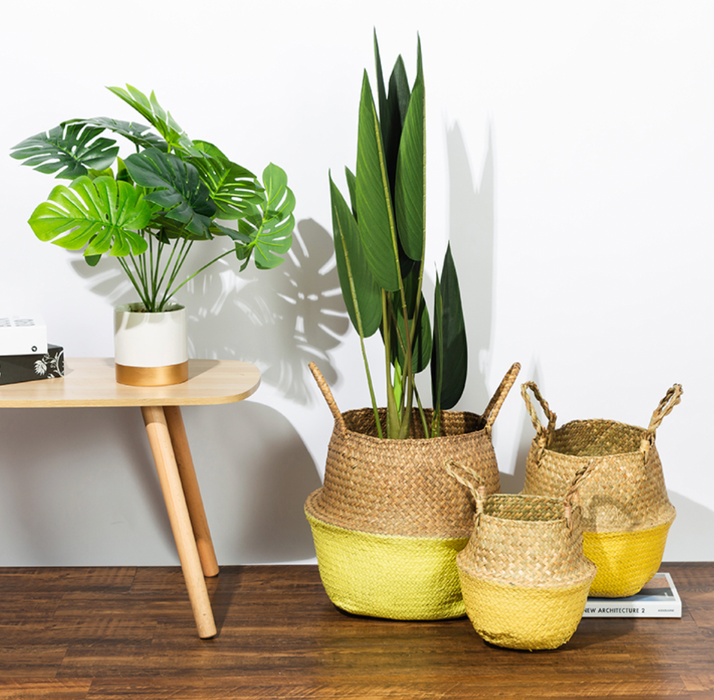 Cesto Tailandese Bicolore Giallo