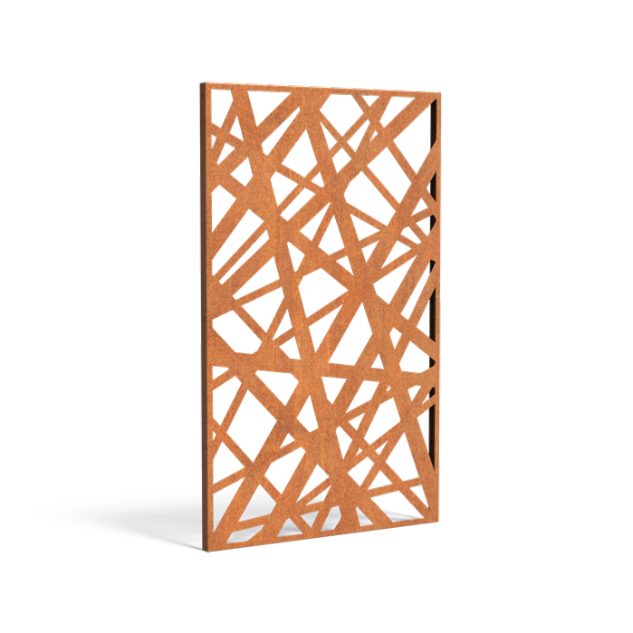 Pannello In Acciaio Corten Per Terrazzo Giardino H.180X110Cm