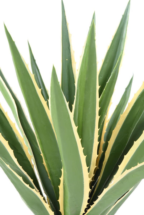 Pianta Artificiale Agave Furcraea 110Cm Verde Giallo