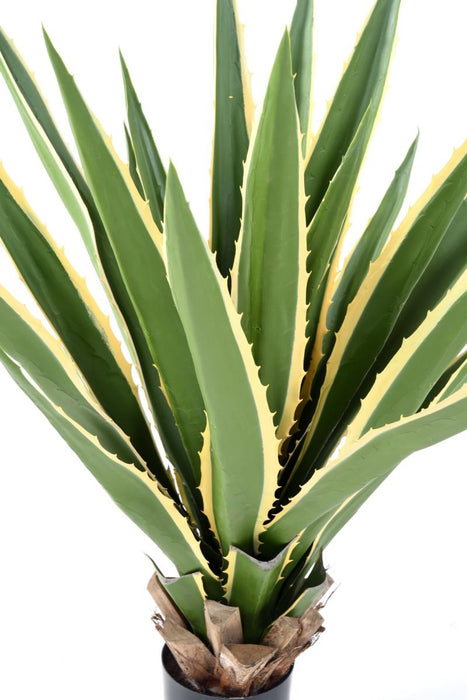 Pianta Artificiale Agave Furcraea 110Cm Verde Giallo