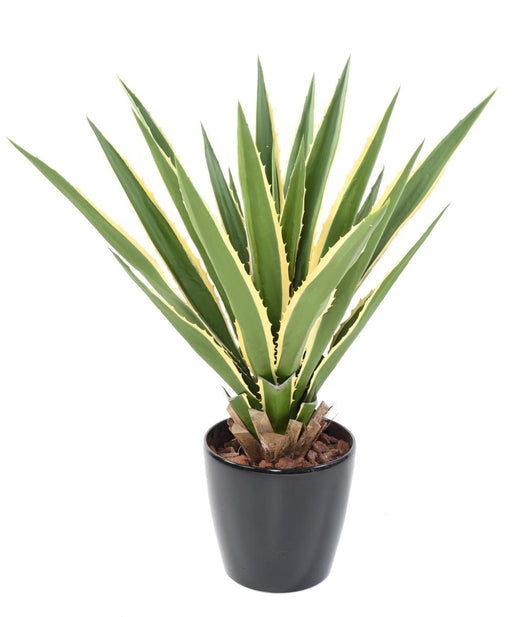 Pianta Artificiale Agave Furcraea 110Cm Verde Giallo