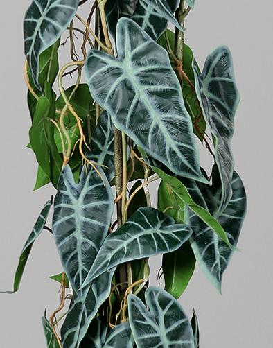 Pianta Di Alocasia Artificiale 80Cm In Vaso Verde