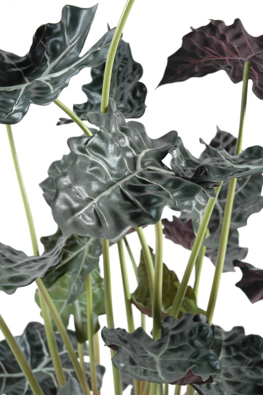 Pianta Artificiale Alocasia H.110Cm Verde Rosso