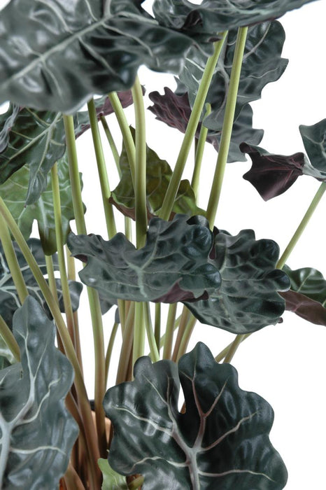 Pianta Artificiale Alocasia H.110Cm Verde Rosso