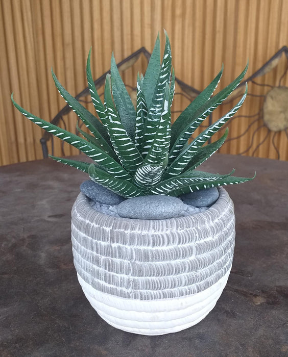 Pianta Artificiale Di Aloe Ferox 15Cm Verde Da Interno