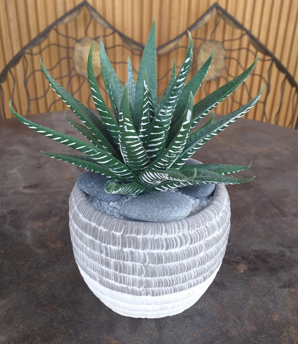 Pianta Artificiale Di Aloe Ferox 15Cm Verde Da Interno