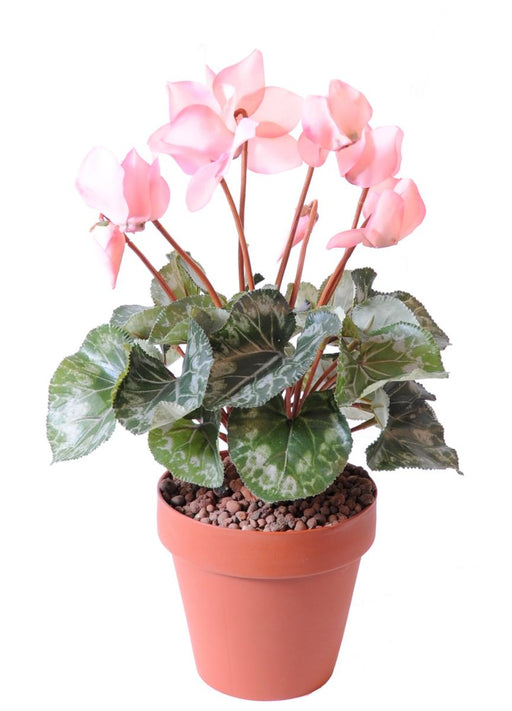Pianta Artificiale Ciclamino Rosa 32Cm Su Paletto