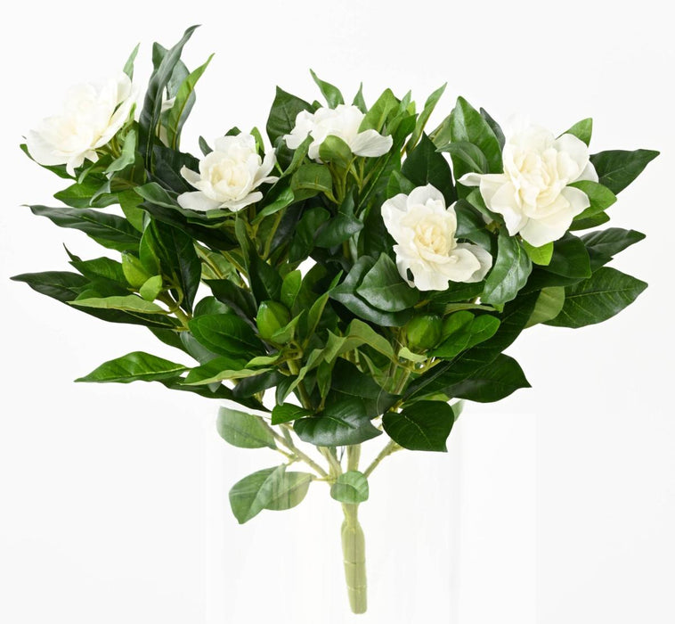 Pianta Di Gardenia Artificiale Crema Da 40 Cm Su Paletto