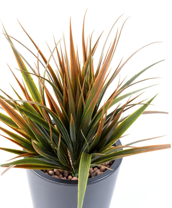 Pianta Artificiale Erba Paletto Grande 34 Cm Verde Marrone