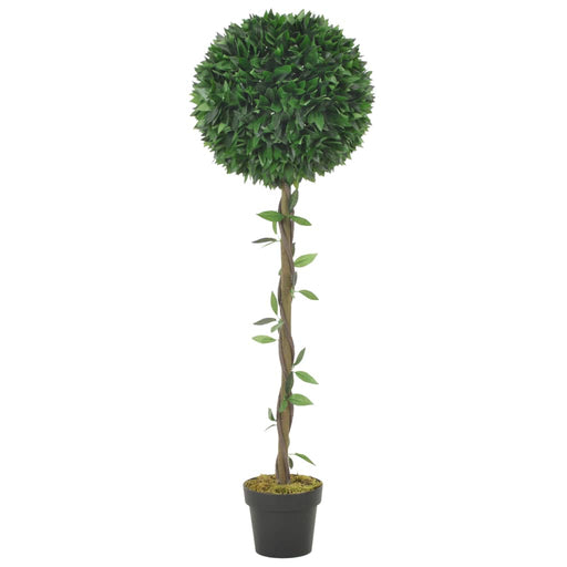 Pianta Di Alloro Artificiale Con Vaso Verde 130 Cm