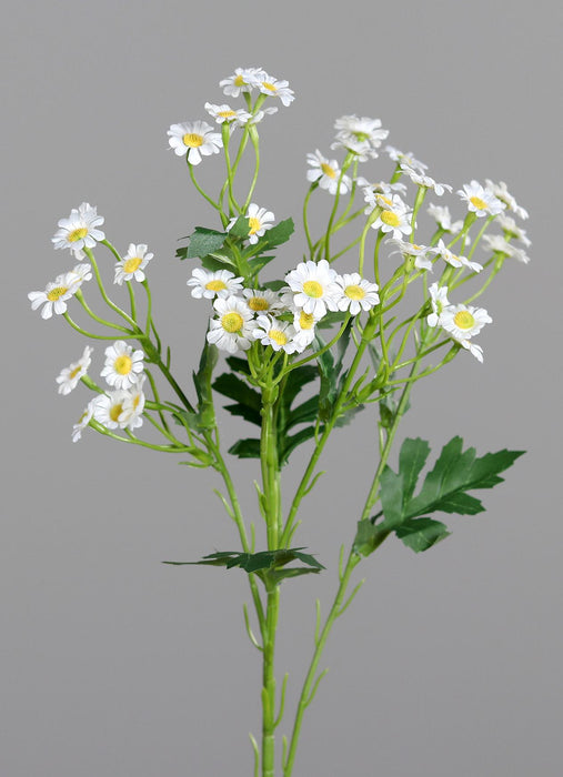 Pianta Margherita Artificiale Fiore Crema Da 48 Cm