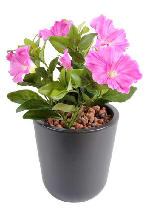 Pianta Artificiale Petunia Fucsia 25Cm Su Paletto