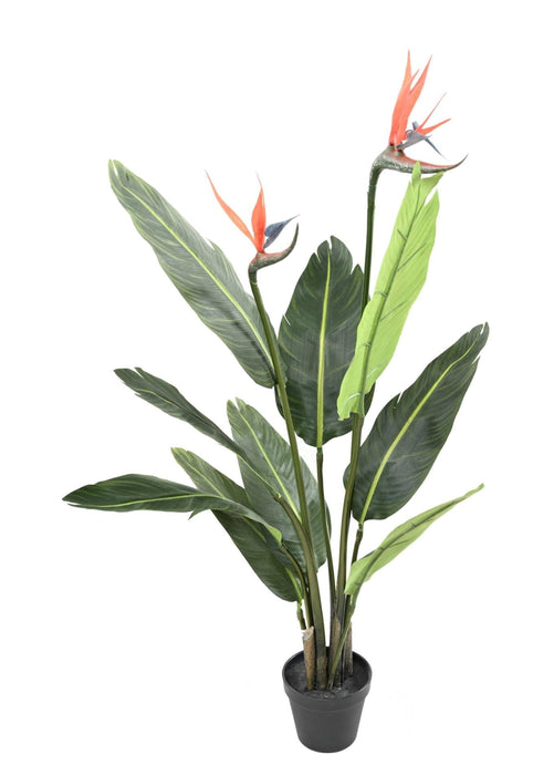 Pianta Strelitzia Artificiale 2 Fiori 95 Cm