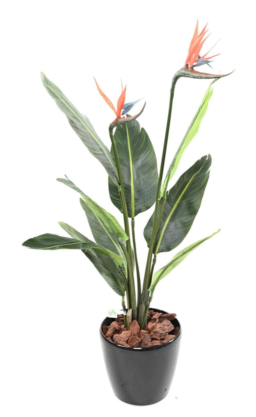 Pianta Strelitzia Artificiale 2 Fiori 95 Cm