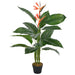 Pianta Strelitzia Artificiale Con Vaso Rosso 100 Cm