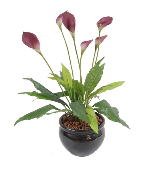 Pianta Artificiale Da Fiore Viola 35Cm Tergal