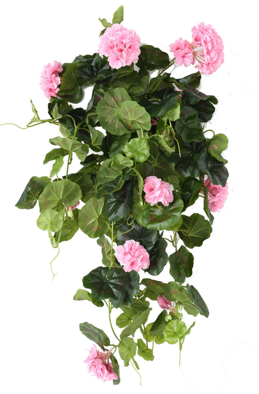 Pianta Di Geranio Artificiale 60Cm Rosa Decorazione Interni