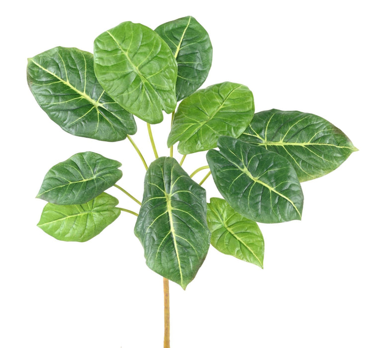 Pianta Verde Artificiale Alocasia 10 Foglie 50Cm