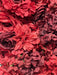 Placca Da Muro Fiori Artificiali Rossi 50X50 Cm