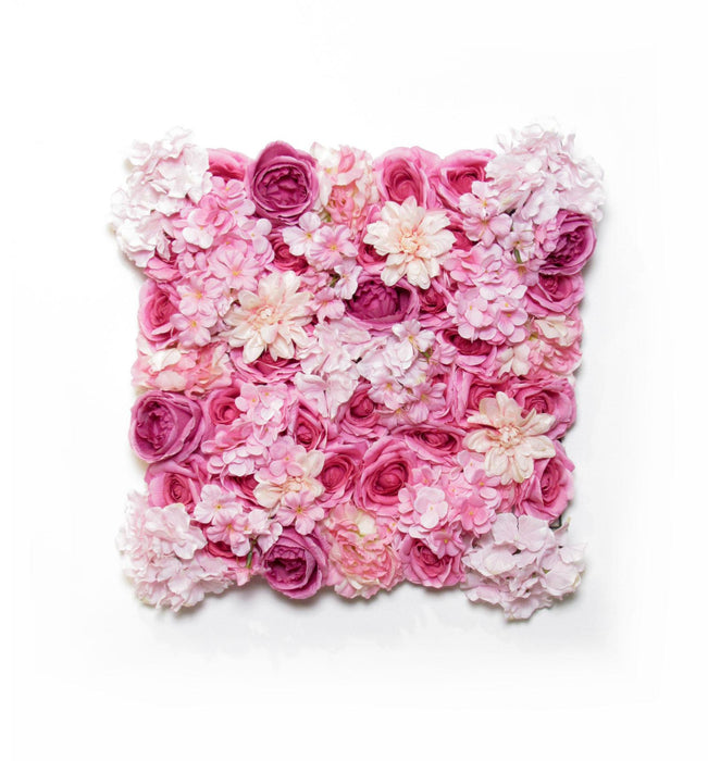 Placca Da Muro Con Fiori Di Rosa Artificiale 50X50 Cm